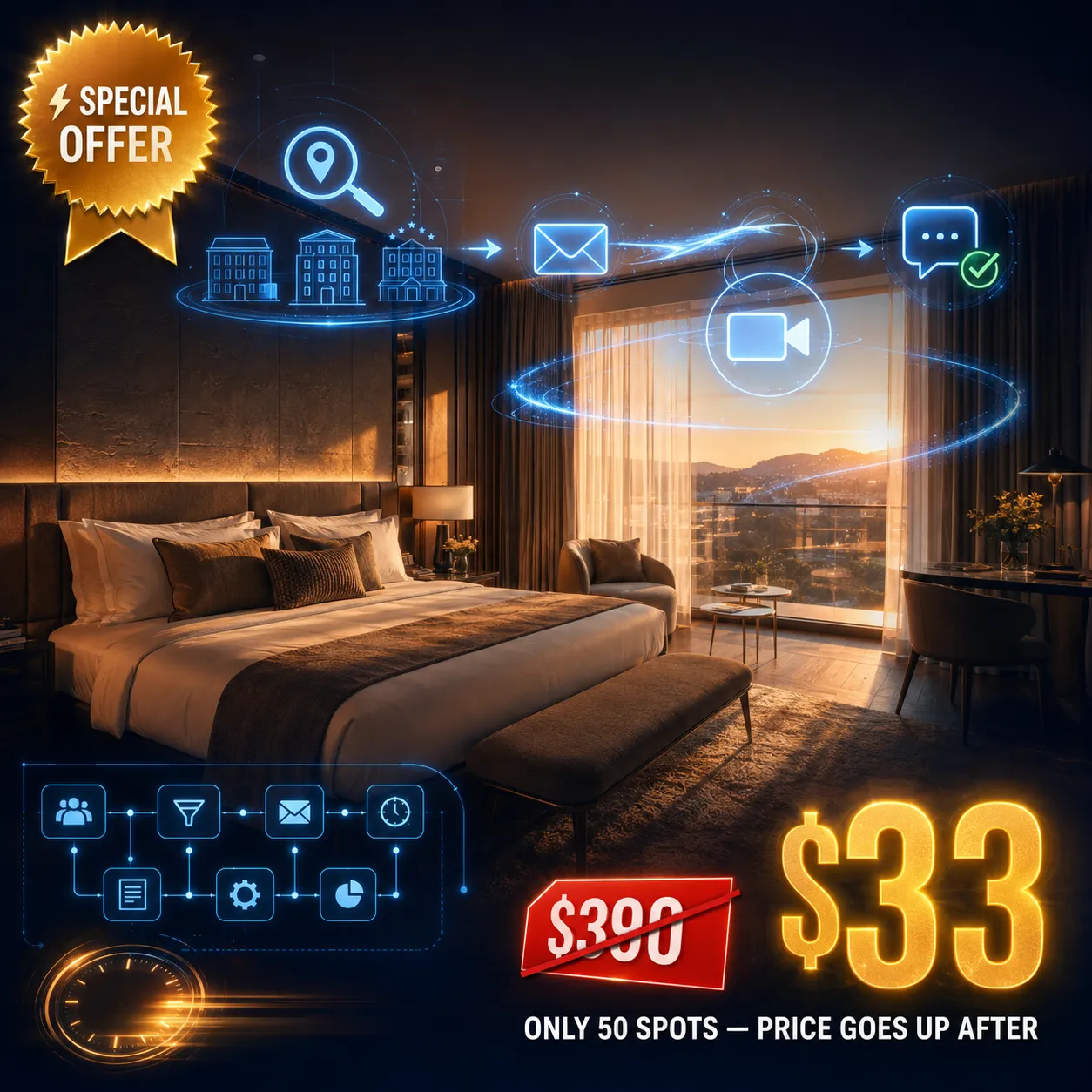Hotel Room Tour Sales Agent — n8n Automation